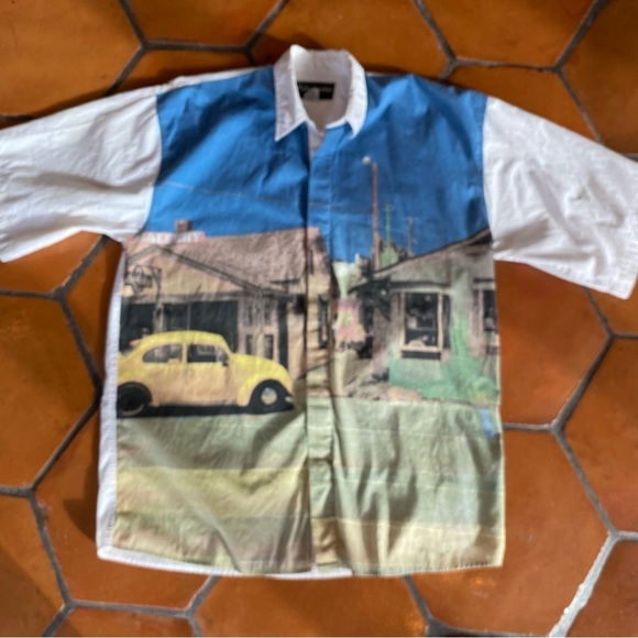 Vintage Other - VTG Substudio Mens Button Up Short Sleeve  Shirt City Cool Beetle Alternative L